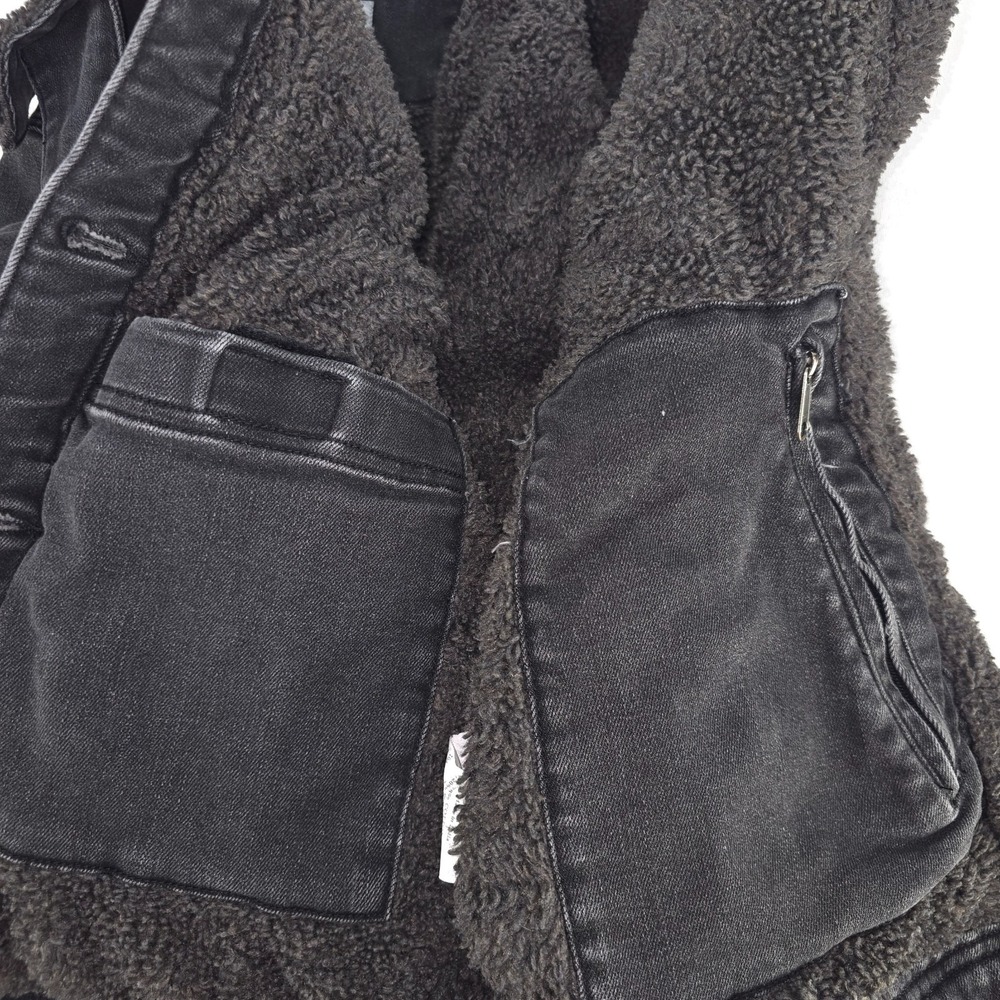 Carhartt Sherpa-Lined Duck Denim Jacket Womens Small 104424/BLK Black Chore Coat - Picture 15 of 16